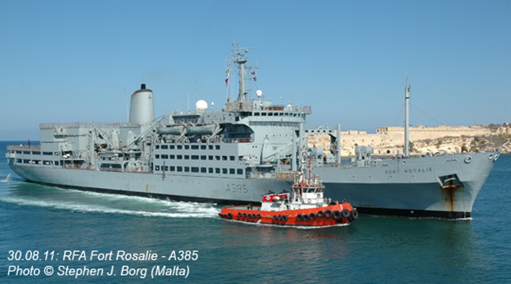 Fort Rosalie arriving in Malta
